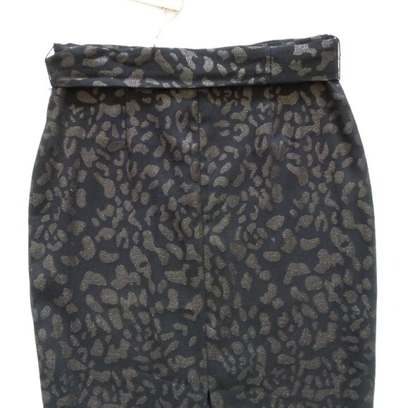 Alex Marie Leopard Print Skirt Women's Size 6 Black Animal Print - Picture 5 of 7